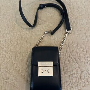 Michael Kors Black Leather small chic crossbody